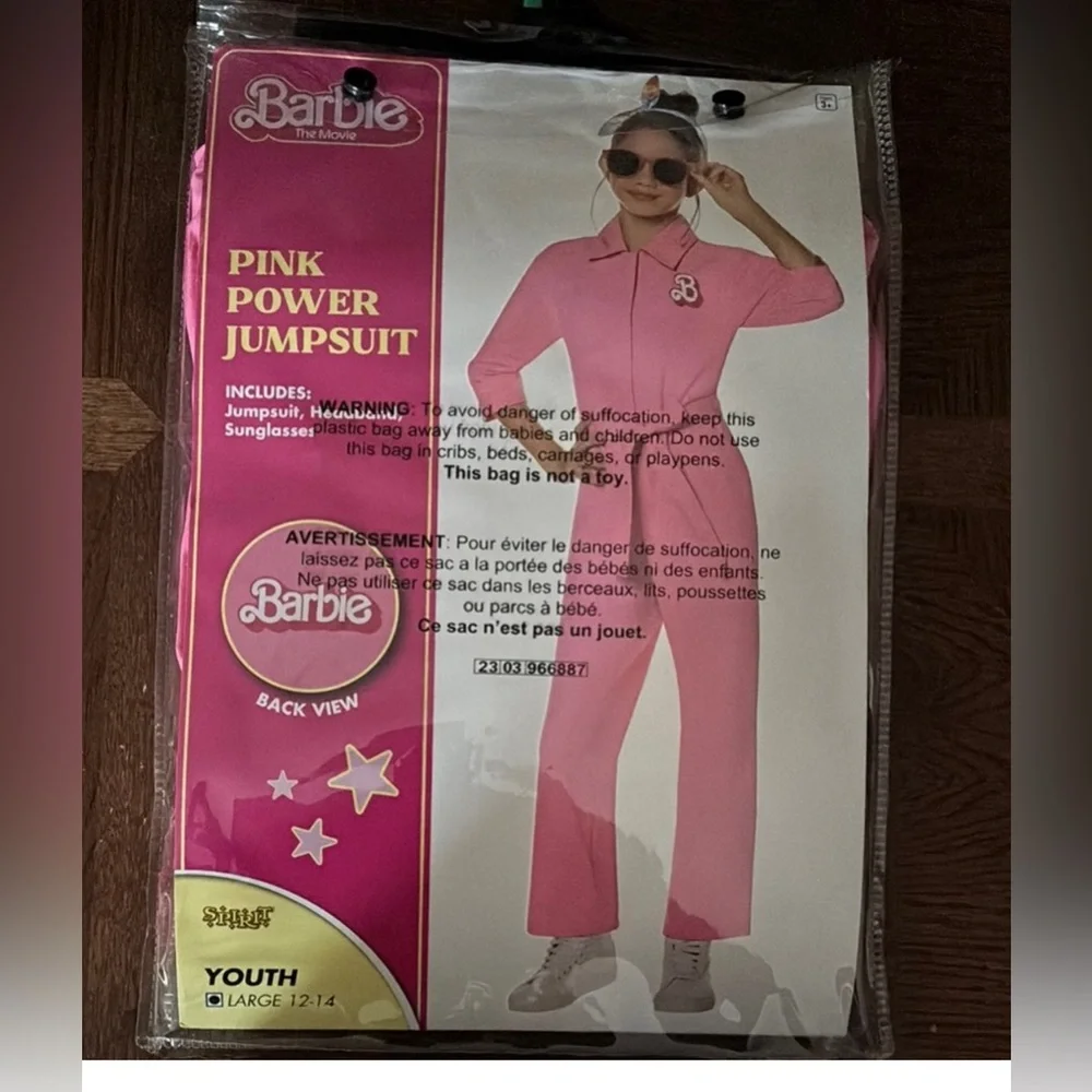 Pink Kid’s Barbie Jumpsuit